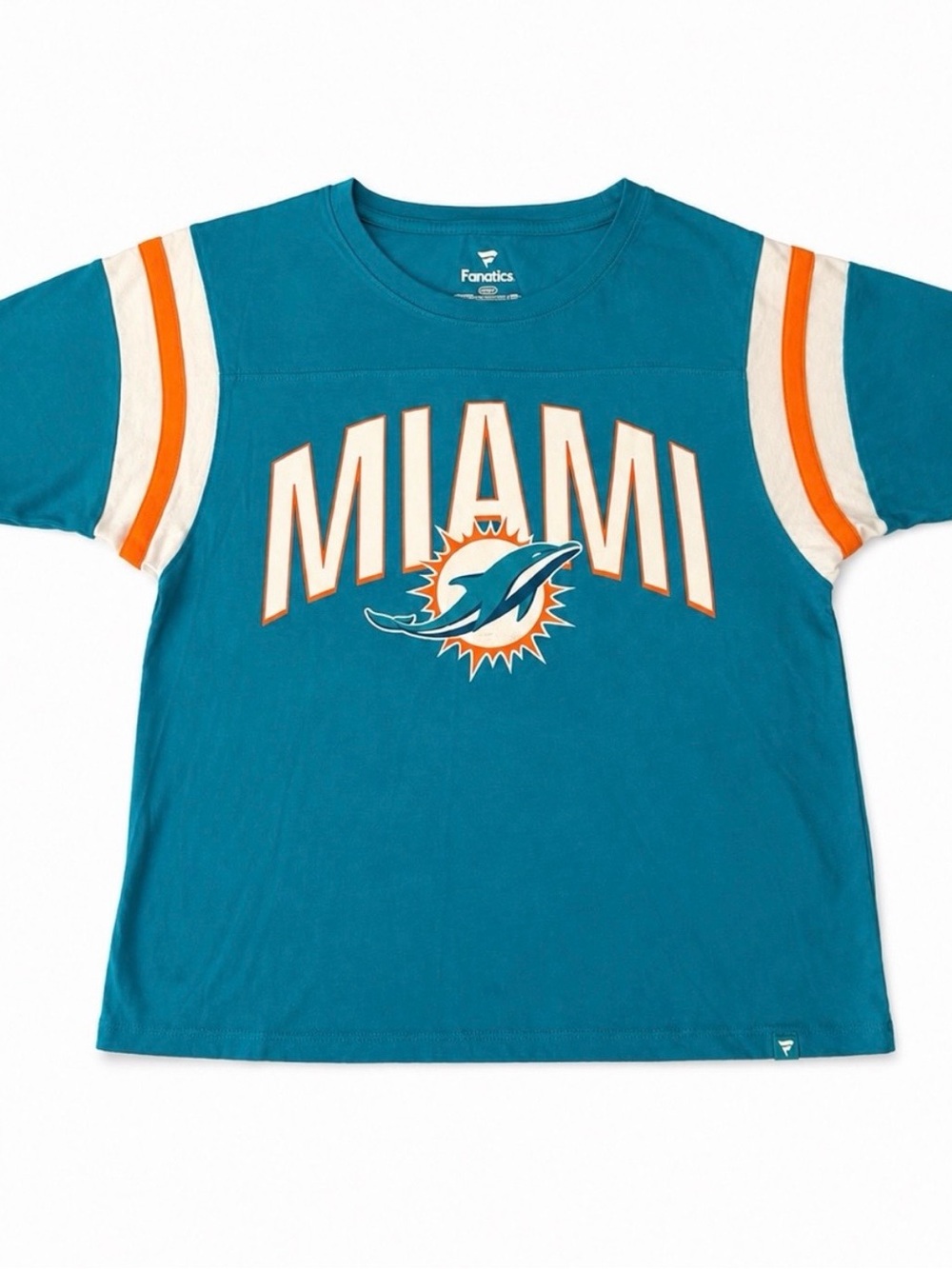Miami Dolphins Fanatics Women’s Jersey Style Tee – Size Small